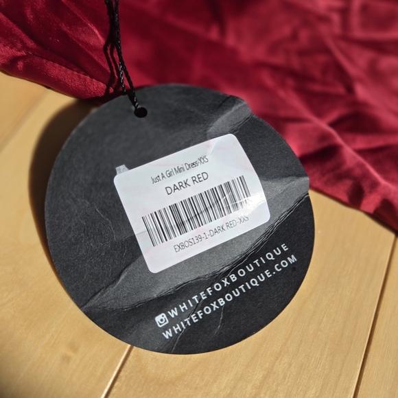 NWT White Fox Boutique - Just A Girl Mini Dress Dark Red Size XXS - Picture 5 of 8